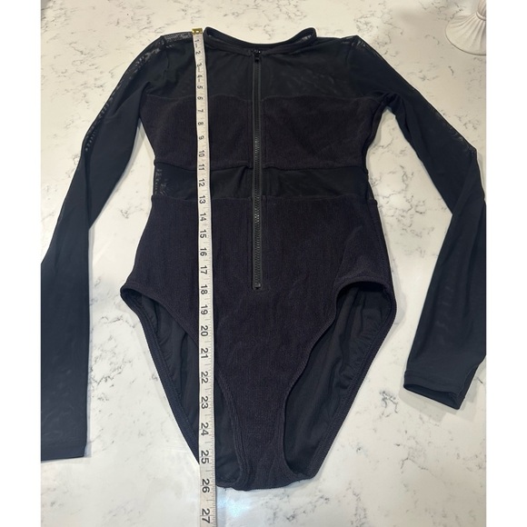 Michael Kors Stretch Nylon Zip-Up Swimsuit - Size 4 (Small) - Picture 13 of 13